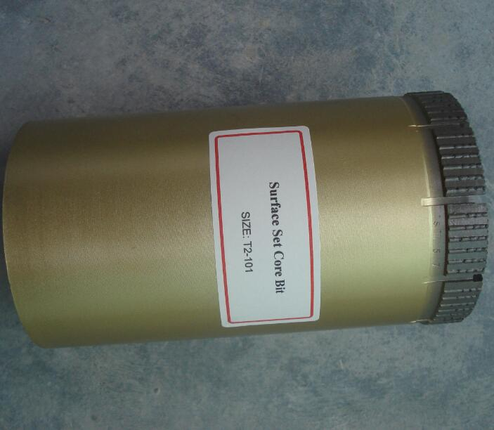 Surface set diamond bit 